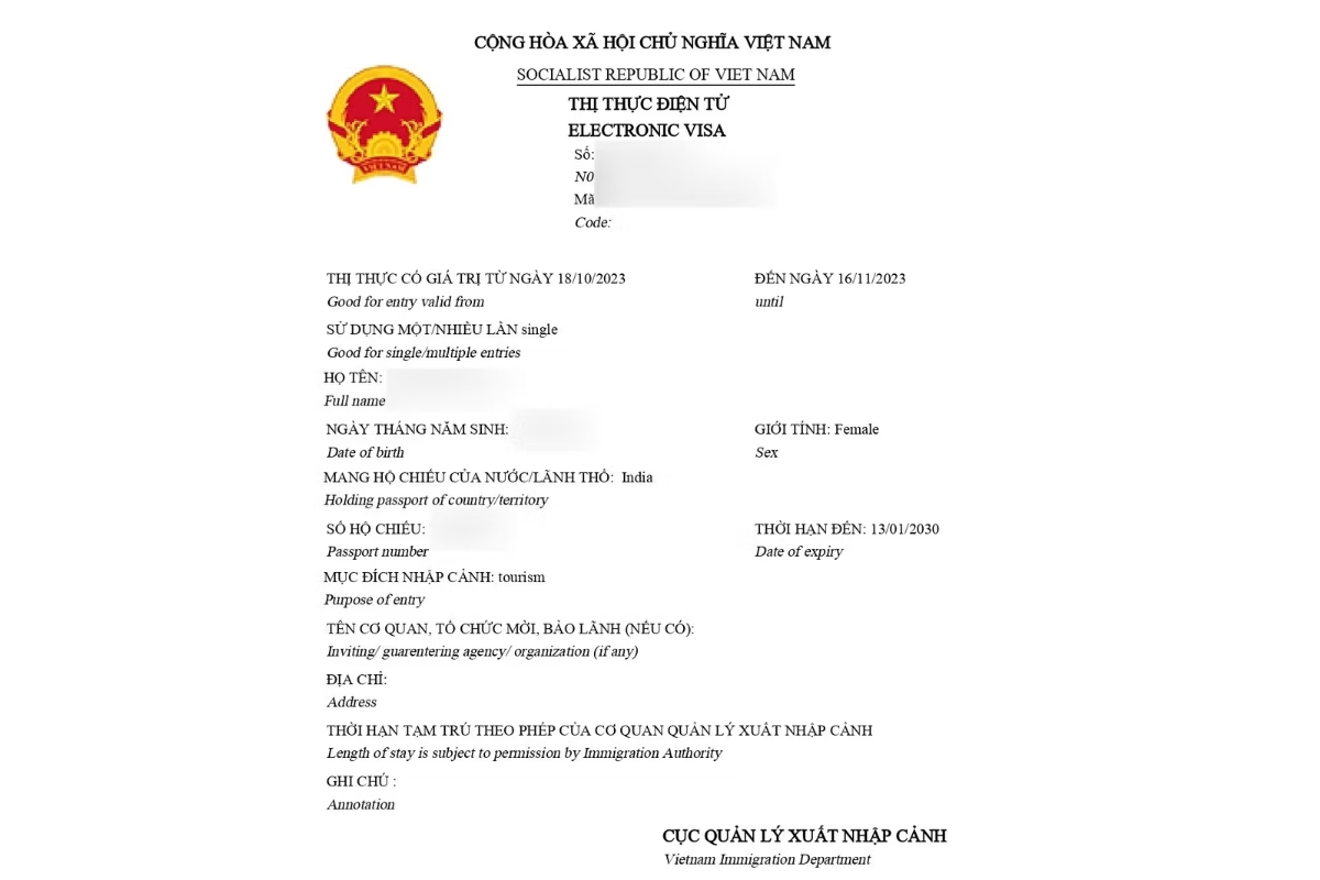vietnam visa requirements for indian citizens e-visa for Indian