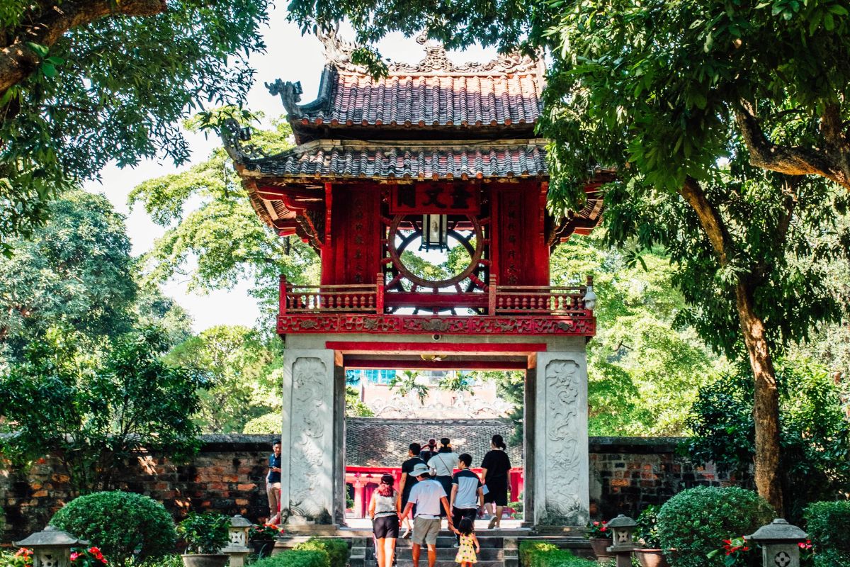 visiting hanoi in august Temple of Literature