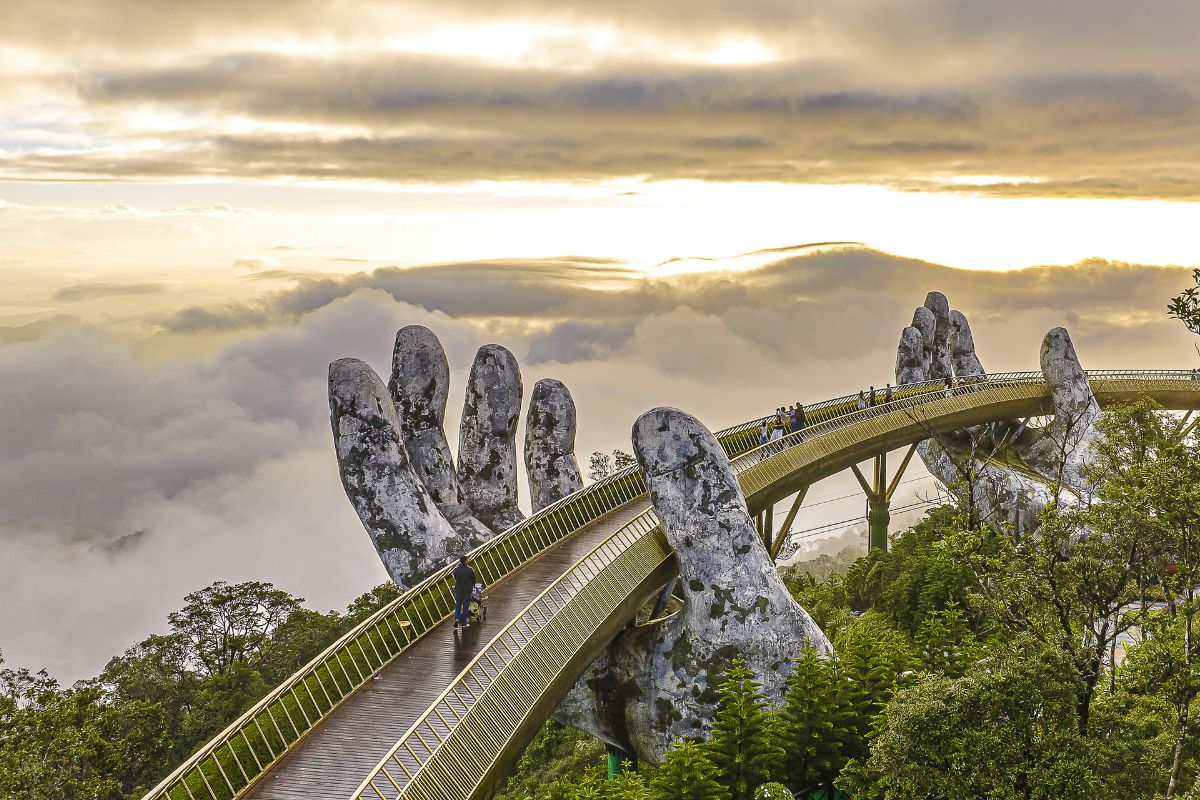 best cities to visit in vietnam Golden Bridge Da Nang