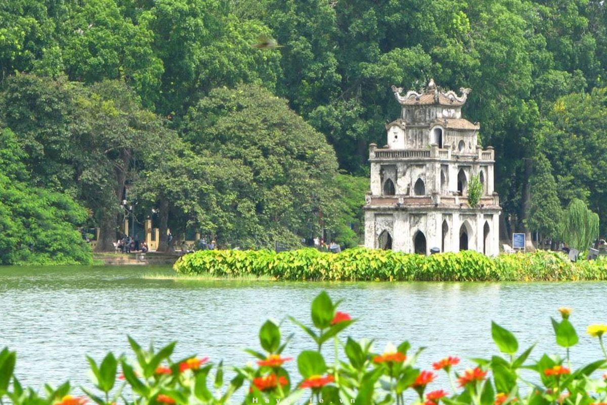 best cities to visit in vietnam Turtle Tower Hanoi