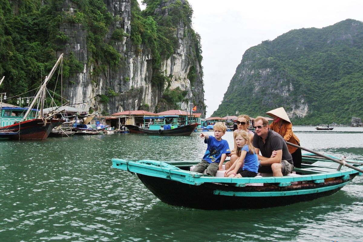 best city to visit in Vietnam with family halong family trip